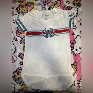 Disney  White and Blue Aloha Stitch T-Shirt